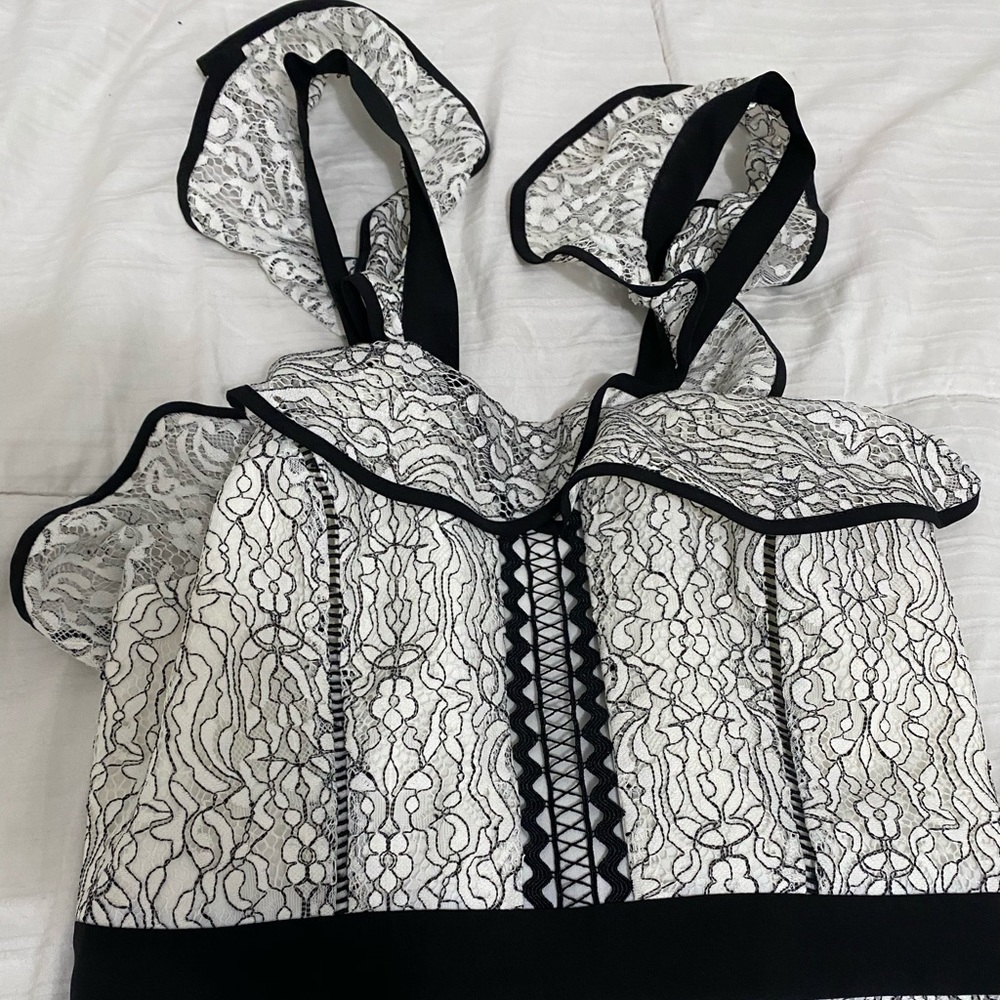 Adeptness Rae Jumpsuit Black/White - Picture 2 of 5